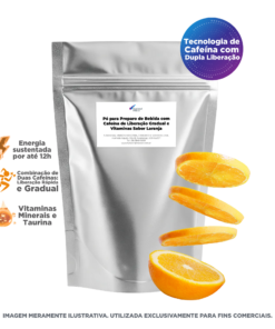 Pó para Preparo de Bebida com Cafeína de Liberação Gradual e Vitaminas Sabor Laranja - 1kg