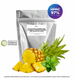 Pó para Preparo de Bebida à Base de Colágeno e Vitamina C Revestida Sabor Abacaxi com Hortelã - 1kg